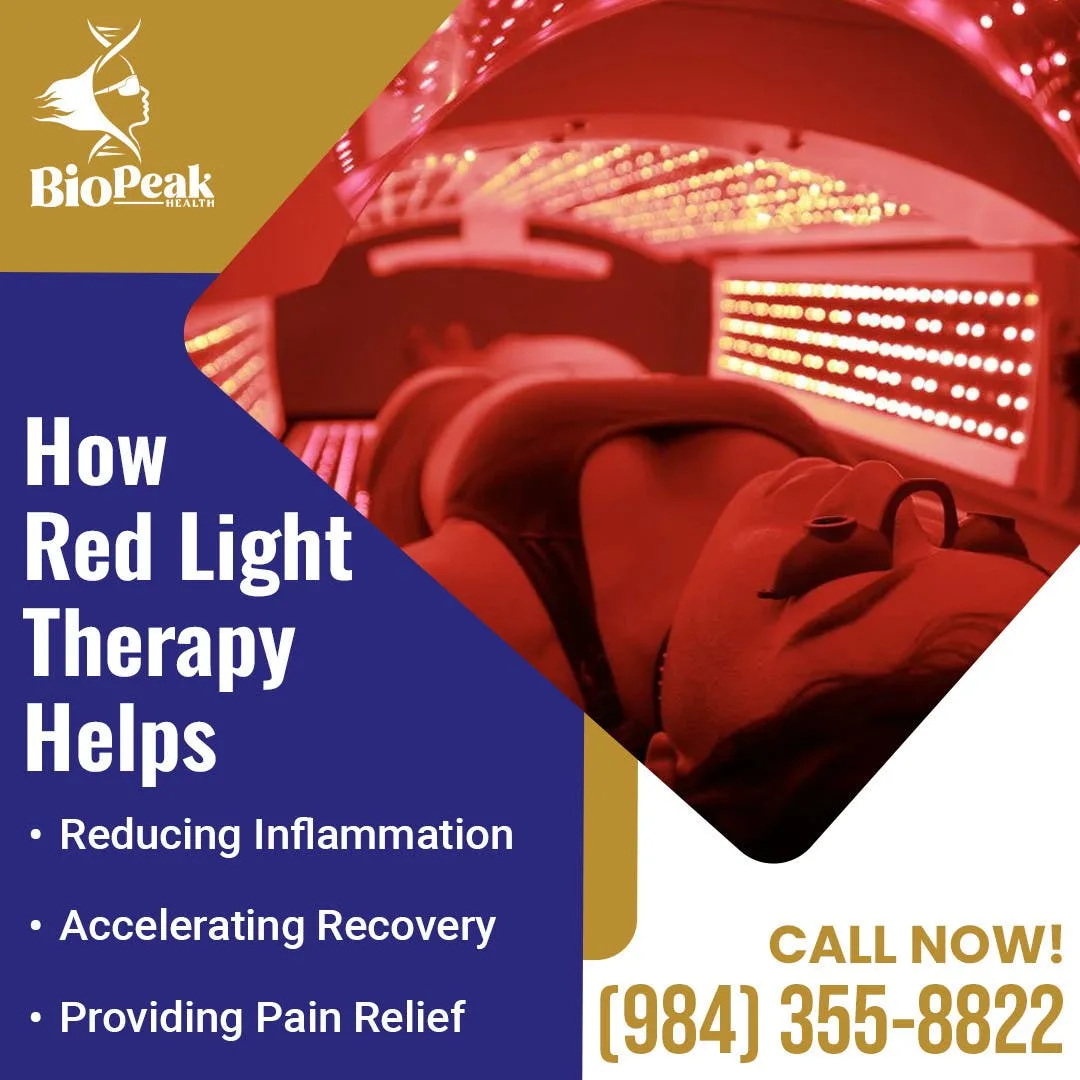 La thérapie rouge personnalisée de Biopeak Health à Raleigh pour la gestion de la douleur