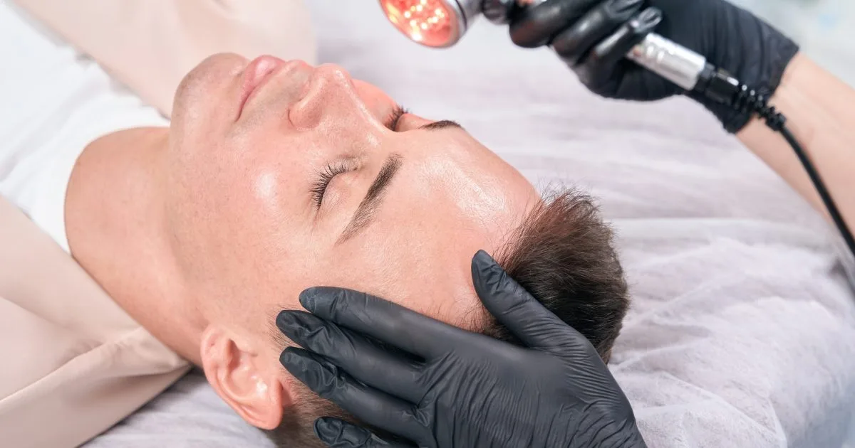 La thérapie par la lumière rouge est un ajout à croissance rapide aux routines de soins de la peau pour hommes